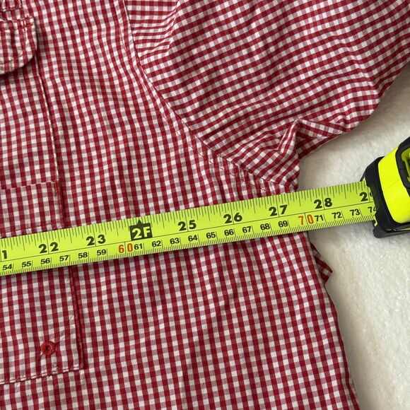 Columbia PFG 4X Super Bonehead NC State Mens Red Checkered Vented Tailgate Shirt - Picture 9 of 12